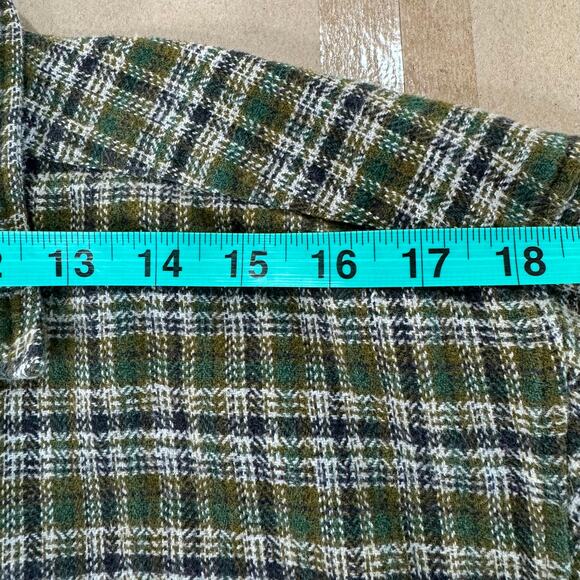 Vintage Boxy Flannel GUESS JEANS Mens Medium Thick Button Down 100% Cotton - Picture 6 of 10